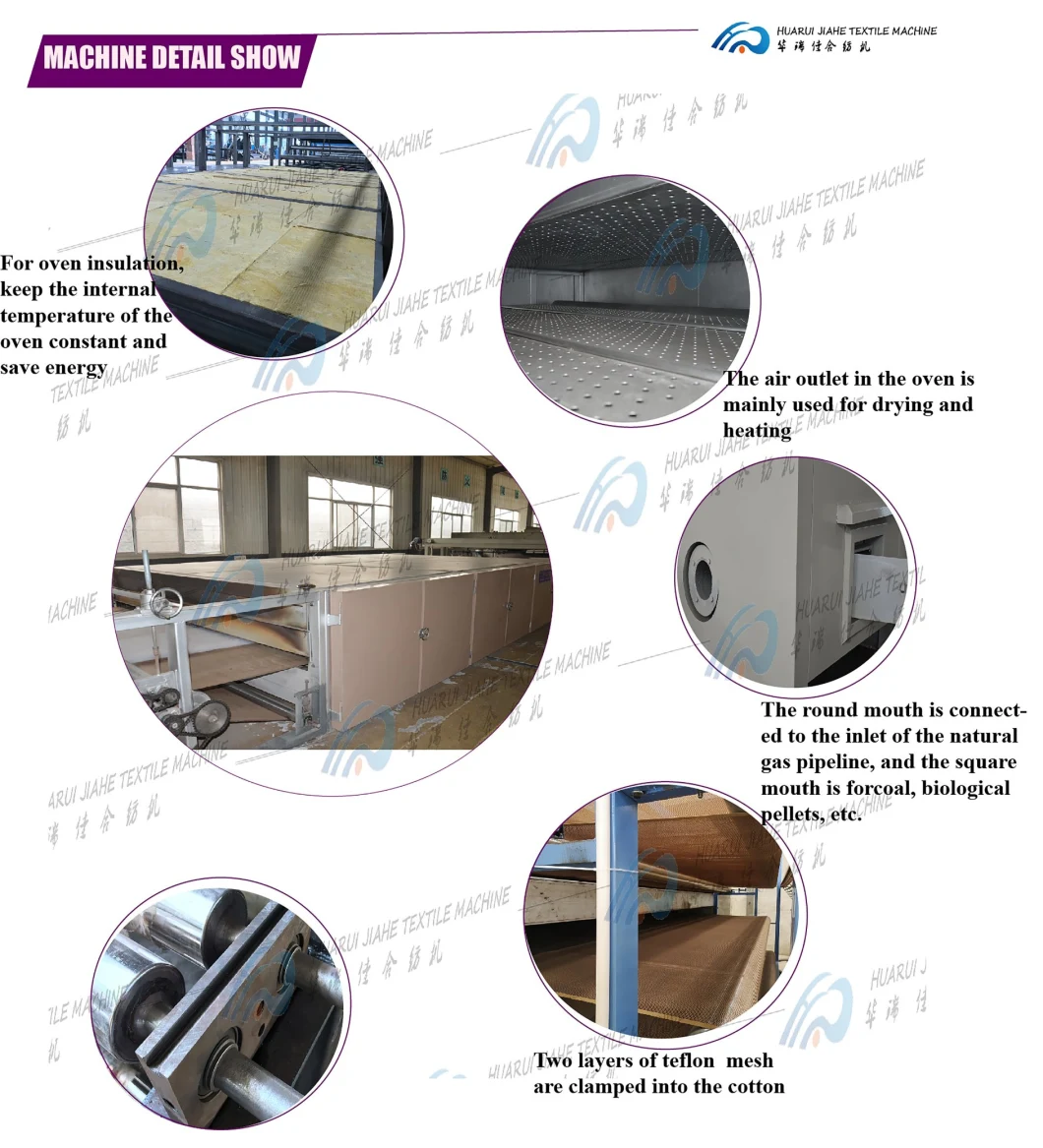 Drying Thermal Oven for No Glue Non Woven Fabric Production Line/ Glue Free Wadding Production Machine Spunbond Nonwoven Machine Polyester Wadding Line